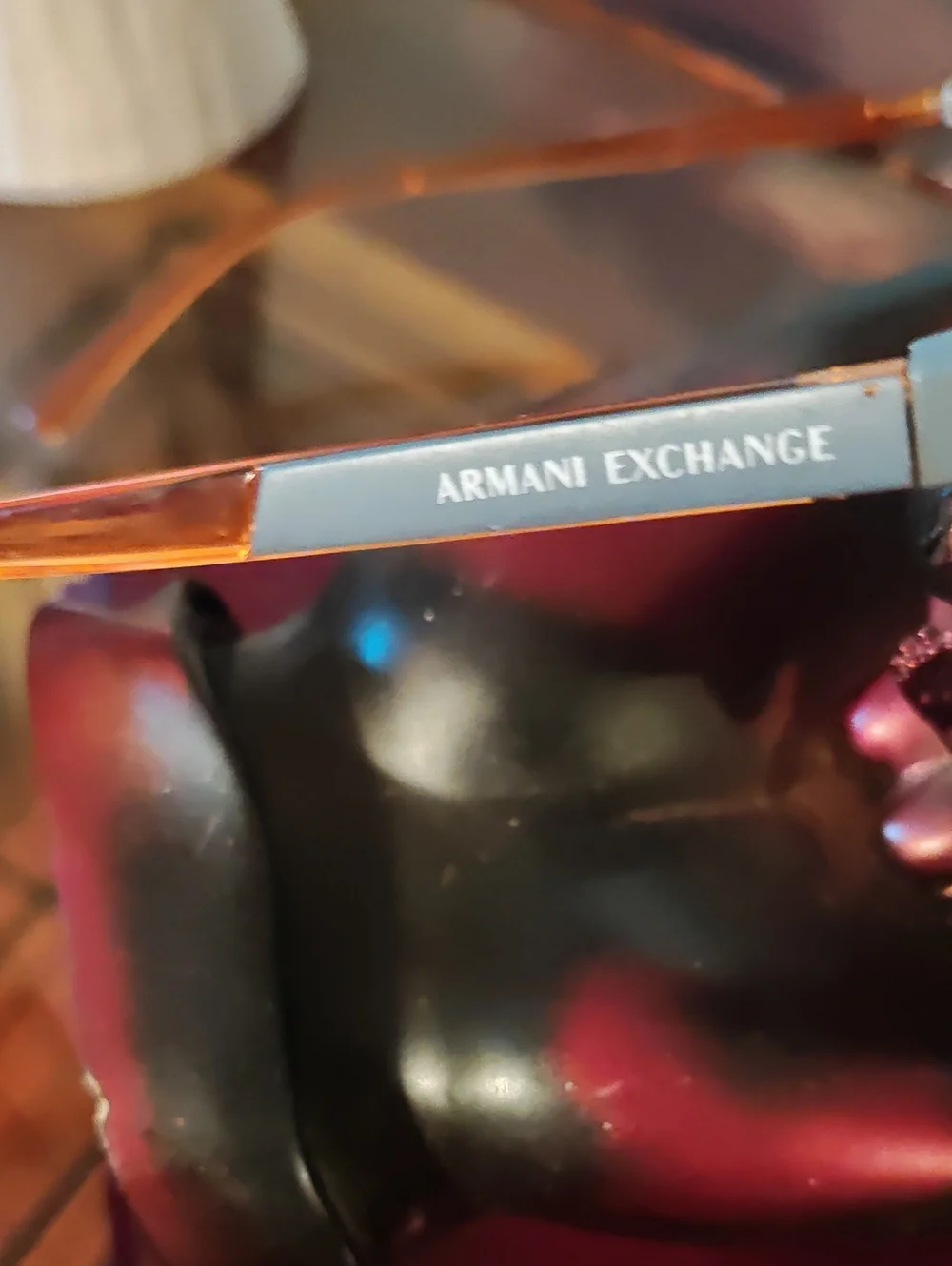 Armani Exchange Matte Gray Sport Sunglasses with Orange Mirror Lenses